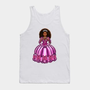 Princess -  Black Afro Princess in purple  8 ! beautiful  black girl with Afro hair, brown eyes and dark brown skin. Hair love ! Tank Top